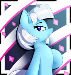 Size: 2146x2249 | Tagged: safe, artist:neighday, photo finish, earth pony, pony, g4, female, high res, looking back, mare, smiling, solo