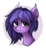 Size: 1043x1126 | Tagged: safe, artist:trickate, oc, oc only, oc:midnight reverie, pony, bust, female, green eyes, looking at you, mare, purple mane, slight smile, smiling, solo