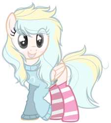 Size: 1024x1133 | Tagged: safe, artist:xmelodyskyx, oc, oc only, oc:candy petal, pegasus, pony, base used, clothes, female, mare, simple background, socks, solo, striped socks, sweater, transparent background