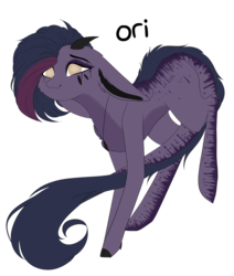 Size: 1465x1725 | Tagged: safe, artist:crazllana, oc, oc only, oc:ori, original species, pony, female, horns, simple background, solo, transparent background