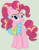 Size: 1656x2104 | Tagged: safe, artist:starfalldawn, pinkie pie, earth pony, pony, g4, alternate hair color, apron, clothes, female, older, simple background, solo