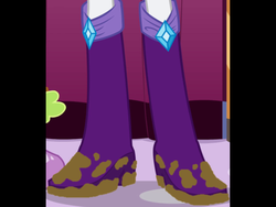 Size: 2048x1536 | Tagged: safe, artist:thedarkpony, edit, screencap, rarity, equestria girls, g4, my little pony equestria girls, boots, boots shot, high heel boots, legs, mud, mud edit, muddy, muddy boots, muddy shoes, pictures of legs, shoes, wet boots