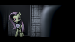 Size: 3840x2160 | Tagged: safe, artist:jollyoldcinema, fluttershy, pony, g4, 3d, chicashy, female, five nights at freddy's, five nights at pinkies 6, flutterchica, fnap, high res, solo, source filmmaker