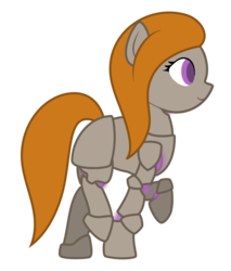 Size: 966x1135 | Tagged: safe, artist:lucern, oc, oc only, oc:argent charge, armor pony, original species, armor, simple background, solo, transparent background, vector, walking