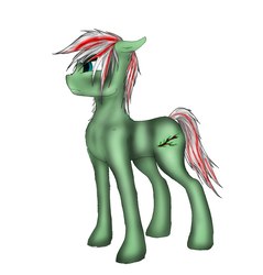 Size: 804x840 | Tagged: artist needed, safe, oc, oc only, oc:green glaze, earth pony, pony, fallout equestria: vivat littlepip, earth pony oc, fanfic, fanfic art, simple background, white background