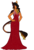 Size: 2264x3310 | Tagged: safe, artist:blackblood-queen, oc, oc only, oc:daniel dasher, dracony, hybrid, anthro, anthro oc, clothes, crossdressing, dress, eyeshadow, hand on hip, high res, leonine tail, lipstick, makeup, male, red dress, simple background, solo, stallion, transparent background