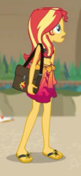 Size: 968x2079 | Tagged: safe, screencap, sunset shimmer, equestria girls, equestria girls series, forgotten friendship, g4, cropped, feet, female, flip-flops, midriff, sandals, sarong, solo, summer sunset