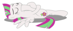 Size: 6848x2896 | Tagged: safe, artist:mundschenk85, blossomforth, pony, g4, absurd resolution, eyes closed, female, flexible, holding leg, show accurate, simple background, solo, splits, that pony sure is flexible, transparent background, vector