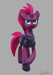 Size: 1286x1800 | Tagged: safe, artist:dawnfire, tempest shadow, pony, unicorn, g4, my little pony: the movie, armor, broken horn, eye scar, female, horn, mare, scar, solo