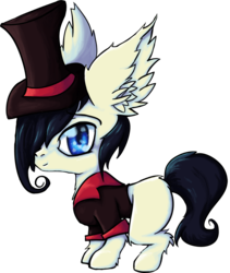 Size: 843x1000 | Tagged: safe, artist:awkwardlyanonymous, oc, oc only, earth pony, pony, clothes, colt, hat, male, simple background, solo, top hat, transparent background