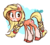 Size: 1280x1146 | Tagged: safe, artist:lilboulder, applejack, earth pony, pony, g4, applejack (g5 concept leak), female, flower, flower in hair, freckles, g5 concept leak style, g5 concept leaks, mare, simple background, solo, spoiler