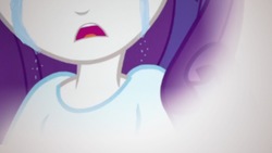 Size: 1251x704 | Tagged: safe, artist:thebarsection, derpibooru exclusive, rarity, equestria girls, g4, close-up, crying, female, regret, sad, solo, tears of pain