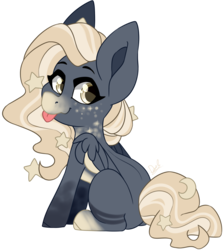 Size: 2200x2460 | Tagged: safe, artist:dustyonyx, oc, oc only, oc:starbright night, pony, high res, simple background, solo, tongue out, transparent background