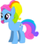 Size: 365x417 | Tagged: safe, artist:selenaede, artist:the smiling pony, artist:user15432, rainbow dash, rainbow dash (g3), earth pony, pony, g3, g4, base used, g3 to g4, generation leap, rainbow hair, rainbow tail, solo