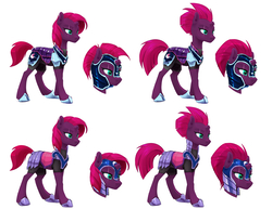 Size: 2640x2040 | Tagged: safe, artist:silfoe, tempest shadow, pony, unicorn, g4, my little pony: the movie, alternate hairstyle, armor, broken horn, commission, eye scar, female, guardsmare, helmet, high res, horn, mare, royal guard, scar, solo, tempest becomes a royal guard