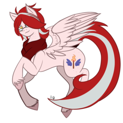 Size: 2000x2000 | Tagged: safe, artist:chelseawest, oc, oc only, oc:angelfire, pegasus, pony, female, glasses, high res, mare, simple background, solo, transparent background