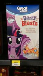Size: 540x960 | Tagged: safe, twilight sparkle, alicorn, pony, g4, cereal, food, great value, merchandise, mexico, twilight sparkle (alicorn)