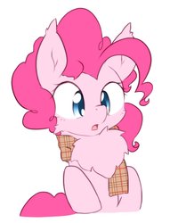Size: 1561x2048 | Tagged: safe, artist:akainu_pony, pinkie pie, earth pony, pony, g4, cheek fluff, chest fluff, clothes, cute, diapinkes, ear fluff, female, mare, scarf, simple background, solo