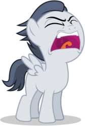 Size: 3660x5440 | Tagged: safe, artist:tomfraggle, rumble, pegasus, pony, g4, marks and recreation, colt, foal, male, screaming, simple background, solo, transparent background, vector