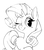 Size: 679x777 | Tagged: artist needed, source needed, safe, rarity, pony, unicorn, g4, female, heart, lineart, looking at you, mare, monochrome, one eye closed, simple background, solo, white background, wink