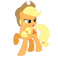 Size: 10800x10800 | Tagged: safe, artist:peachspices, applejack, earth pony, pony, g4, absurd resolution, female, mare, raised hoof, simple background, solo, transparent background, vector