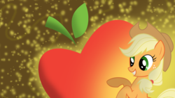 Size: 1920x1080 | Tagged: safe, artist:blackgryph0n, artist:lixid, artist:patec, edit, applejack, earth pony, pony, g4, abstract background, cutie mark, female, rearing, solo, vector, wallpaper, wallpaper edit