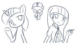 Size: 3200x1800 | Tagged: safe, artist:kaze, twilight sparkle, human, pony, g4