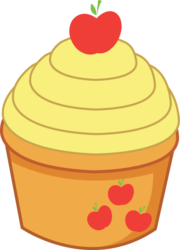 Size: 376x521 | Tagged: safe, artist:shadowfoxgraphics, applejack, g4, cupcake, food, no pony, simple background, transparent background, vector