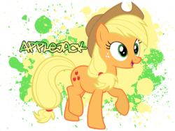 Size: 4000x3000 | Tagged: safe, artist:f00ster, artist:qsteel, applejack, earth pony, pony, g4, female, simple background, solo, transparent background, vector