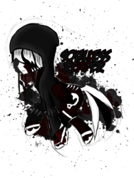 Size: 3000x4000 | Tagged: safe, artist:f00ster, oc, oc only, oc:soulless reaper, pony, clothes, hidden eyes, hood, in the hood, request, robe, solo, soulless reaper