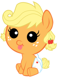 Size: 2380x3146 | Tagged: safe, artist:theirishbronyx, applejack, earth pony, pony, apple family reunion, g4, babyjack, cute, female, foal, high res, jackabetes, simple background, sitting, solo, transparent background, vector, vector trace