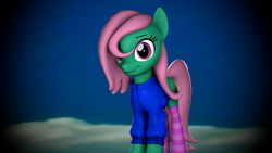 Size: 441x248 | Tagged: source needed, useless source url, safe, artist:nightblood, oc, oc only, earth pony, pony, 3d, birthday present, cherry, clothes, cupcake, female, food, mare, socks, solo, source filmmaker, striped socks, sweater