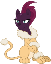 Size: 3282x4096 | Tagged: safe, artist:amarthgul, tempest shadow, pony, unicorn, g4, my little pony: the movie, cardcaptor sakura, clothes, colored pupils, costume, crossover, eye scar, female, grumpy, high res, mare, raised hoof, scar, simple background, sitting, solo, tempest shadow is not amused, transparent background, unamused, vector