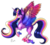 Size: 2212x1983 | Tagged: safe, artist:derpsonhooves, twilight sparkle, alicorn, pony, g4, ethereal mane, female, mare, rainbow power, rearing, simple background, solo, starry mane, transparent background, twilight sparkle (alicorn), unshorn fetlocks
