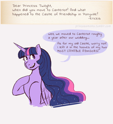 Size: 2700x2976 | Tagged: safe, artist:overlordneon, twilight sparkle, alicorn, pony, g4, dialogue, ethereal mane, female, high res, mare, smiling, solo, twilight sparkle (alicorn), ultimate twilight
