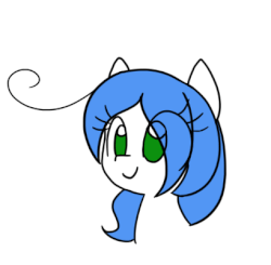 Size: 409x401 | Tagged: safe, artist:wafflecakes, oc, oc only, oc:mal, pony, animated, bust, female, floppy ears, frame by frame, gif, mare, simple background, sneezing, solo, white background