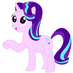 Size: 2000x2000 | Tagged: safe, artist:ripeperlecan, starlight glimmer, pony, unicorn, g4, female, high res, mare, raised hoof, simple background, solo, white background