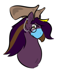 Size: 798x1007 | Tagged: safe, artist:tartsarts, oc, oc only, oc:tartaurus, moose, pony, antlers, fusion, meme, monocle, simple background, solo, transparent background