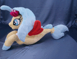 Size: 800x615 | Tagged: safe, artist:adamar44, princess skystar, seapony (g4), g4, my little pony: the movie, animated, irl, perfect loop, photo, plushie, rotating, solo