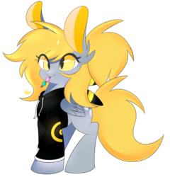 Size: 953x993 | Tagged: safe, artist:akita4ce, derpy hooves, pony, g4, clothes, female, mare, mouth hold, simple background, solo, transparent background