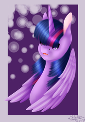 Size: 1139x1627 | Tagged: safe, artist:wika4007, twilight sparkle, alicorn, pony, g4, bust, female, mare, portrait, solo, twilight sparkle (alicorn)