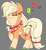 Size: 1226x1335 | Tagged: safe, artist:taaffeiite, applejack, earth pony, pony, g4, alternate color palette, alternate hairstyle, applejack (g5 concept leak), coat markings, colored hooves, cute, cutie mark, ear piercing, earring, eyes closed, g5 concept leak style, g5 concept leaks, gray background, jackabetes, jewelry, neckerchief, piercing, pigtails, simple background, socks (coat markings), solo, spoiler