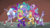 Size: 1280x718 | Tagged: safe, screencap, lemon zest, sour sweet, sugarcoat, sunny flare, human, equestria girls, equestria girls specials, g4, my little pony equestria girls: dance magic, clothes, converse, dancing, disco dress, dress, eyeshadow, female, freckles, glasses, graffiti, makeup, ponytail, shoes, street ballet tutu, sugarcoat tutu, tutu, wall, zest best dress