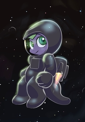 Size: 2131x3082 | Tagged: safe, artist:gsphere, spike, dragon, g4, astronaut, high res, jetpack, male, solo, space, spacesuit, stars