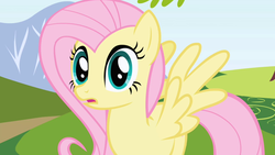 Size: 1280x720 | Tagged: safe, screencap, fluttershy, pegasus, pony, friendship is magic, g4, female, mare, solo, spread wings, wings