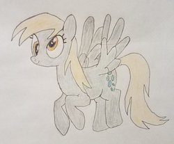 Size: 1024x849 | Tagged: safe, artist:amaryllisg, derpy hooves, pony, g4, female, solo, traditional art