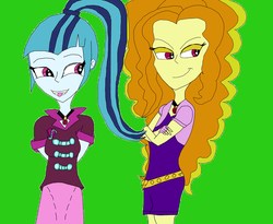 Size: 1280x1048 | Tagged: safe, artist:ponysloud99, adagio dazzle, sonata dusk, equestria girls, g4, crossed arms, dazzle-eds, ed edd n eddy, out of context, reference