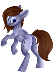 Size: 2238x2994 | Tagged: safe, artist:beashay, oc, oc only, oc:dinkie shy, pegasus, pony, butt, glasses, high res, male, plot, simple background, solo, stallion, transparent background