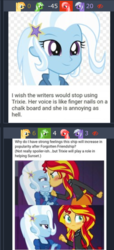 Size: 450x983 | Tagged: safe, sunset shimmer, trixie, equestria girls, equestria girls specials, g4, my little pony equestria girls: better together, my little pony equestria girls: forgotten friendship, my little pony equestria girls: rainbow rocks, female, image macro, lesbian, meme, ship:suntrix, shipping