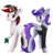 Size: 2274x2388 | Tagged: safe, artist:beashay, oc, oc only, oc:blackjack, oc:morning glory (project horizons), pegasus, pony, unicorn, fallout equestria, fallout equestria: project horizons, colored pupils, duo, female, gloryjack, high res, lesbian, looking at each other, mare, oc x oc, pipbuck, raised hoof, shipping, signature, simple background, smiling, transparent background